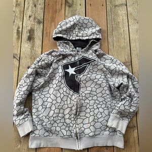 Vintage Y2K Famous Stars & Straps Zip Up Hoodie Center Logo men’s large